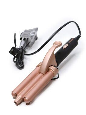 FoxyBae Rose Gold Mini Hair Waver 3 Barrel Travel Size Deep Sea Waver Tested